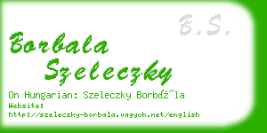 borbala szeleczky business card